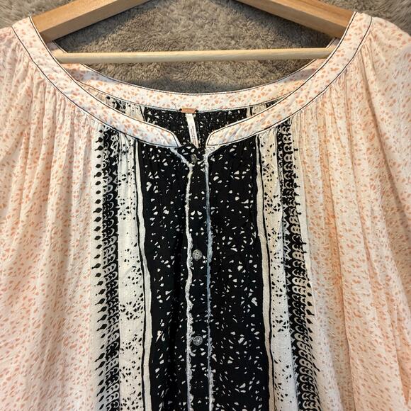 Free People Days Of Romance Top Blouse Boho Peasant Dolman Sleeve M Medium - Picture 4 of 12